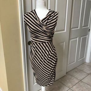 Anthropologie Bordeaux Dress, Black/Beige, XS